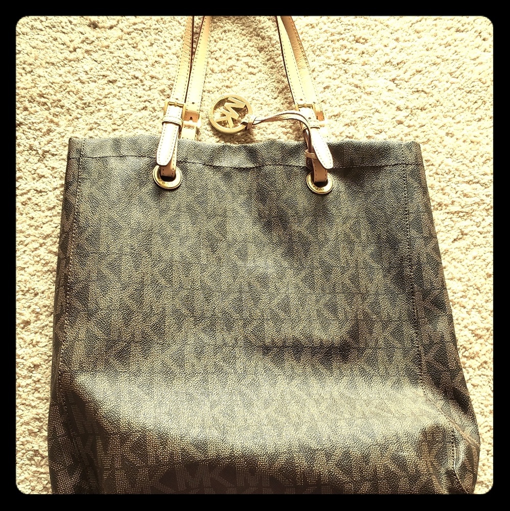 LikeNew! Worn Once! Brown/Tan Leather MK Tote
